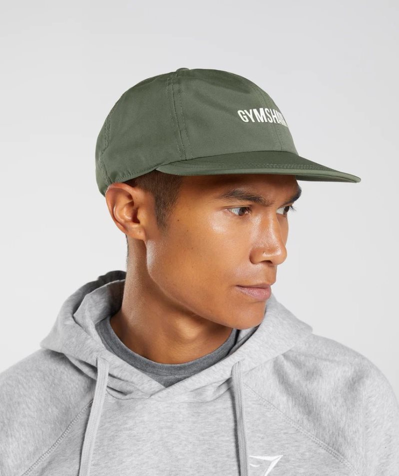 Gymshark Flat Peak Caps Olive | NZ 2DUCAV